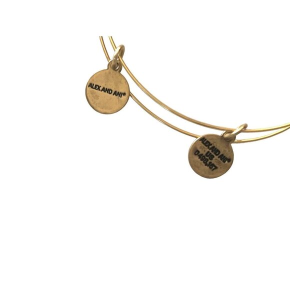 Alex and Ani Heart Beaded Gold Bangle Bracelet Valentines - Picture 5 of 5